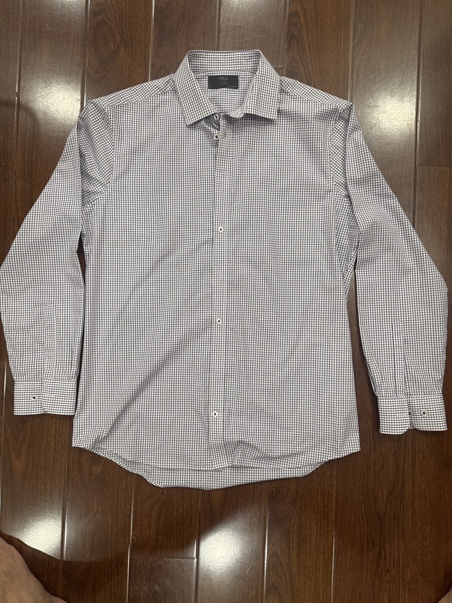 Marks & Spencer Purple Check Shirt