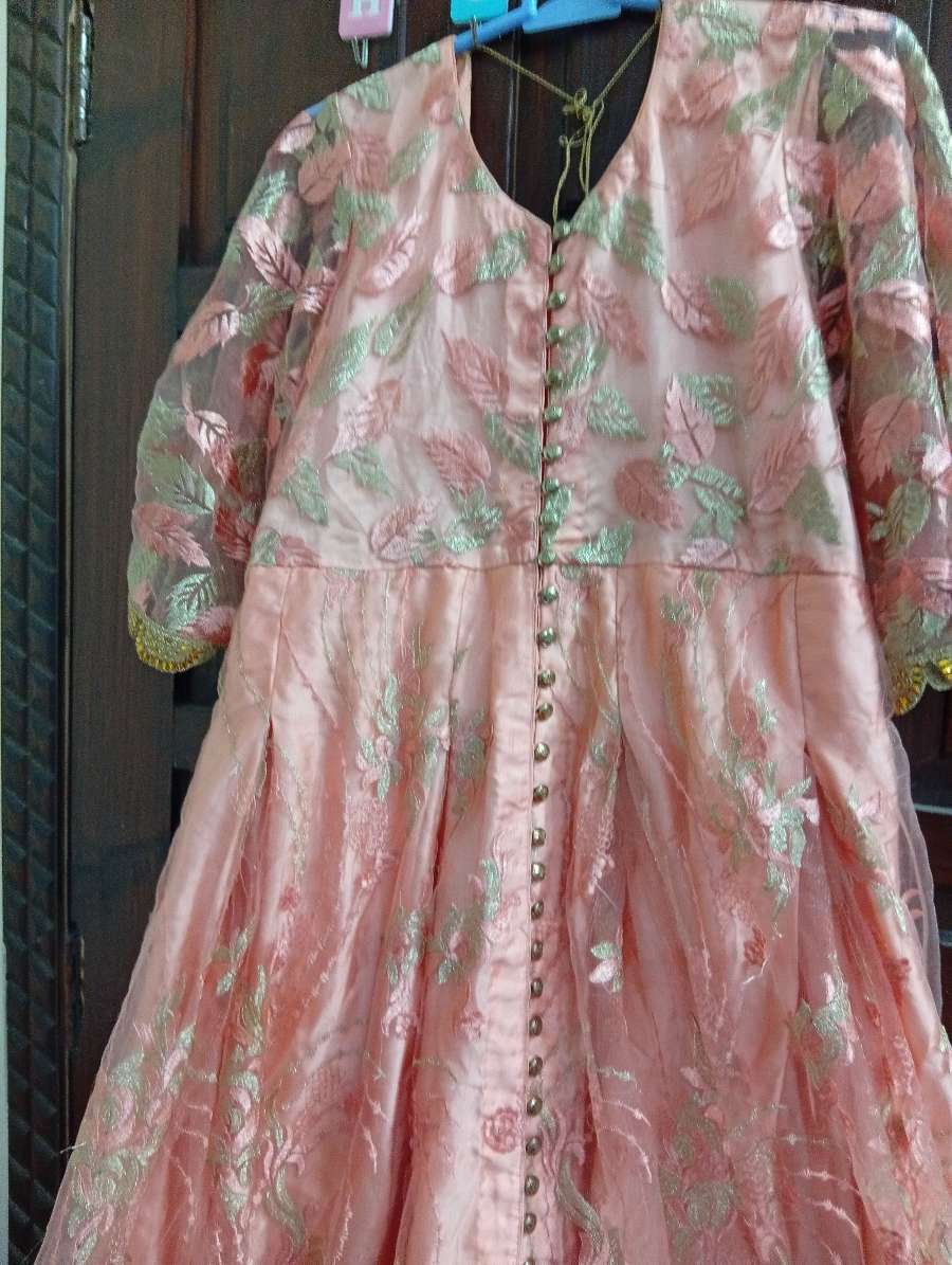 Pink Embroidered Maxi Dress