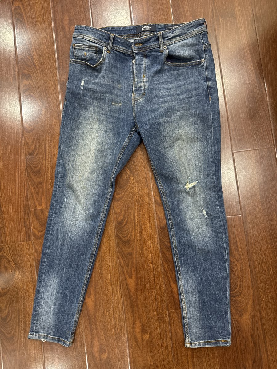 Outfitters Carrot Fit Denim Blue Jeans