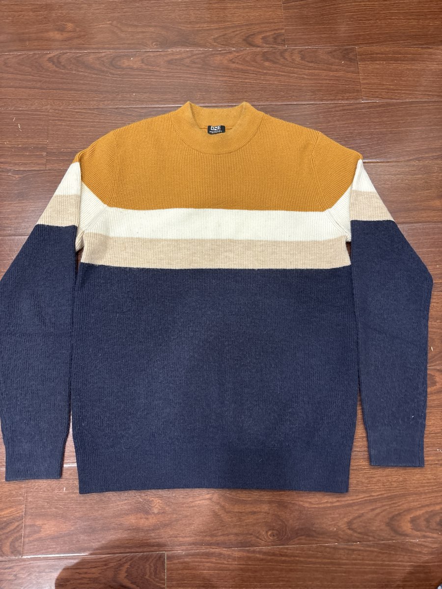 One Men's Color-Block Knit Sweater