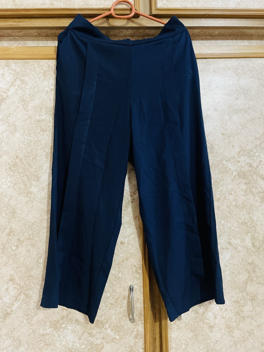 Navy Breakout Wide Leg Trousers