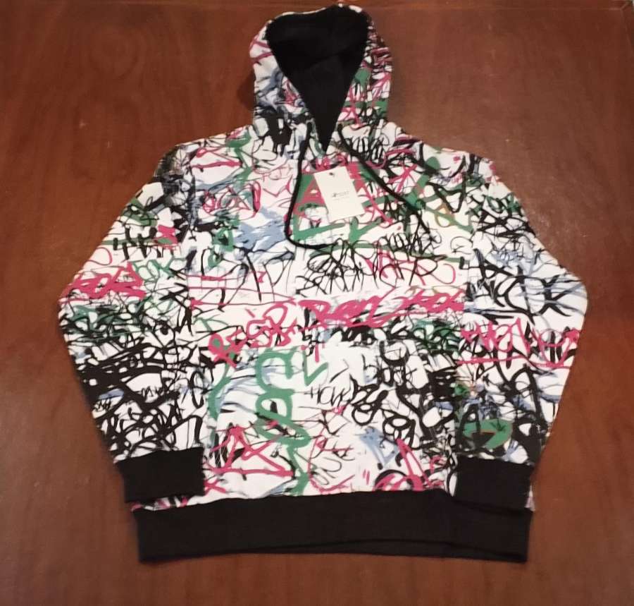 G97 Premium Men's Multicolor Geometric Printed Pullover Hoodie