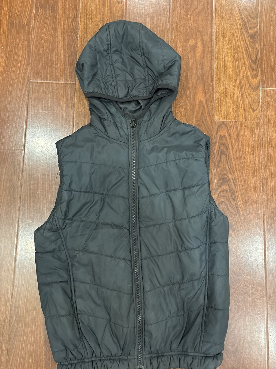 Black Denizen Hooded Puffer Vest