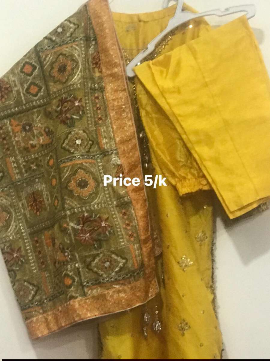 Yellow Mahndi 3 Piece Dress