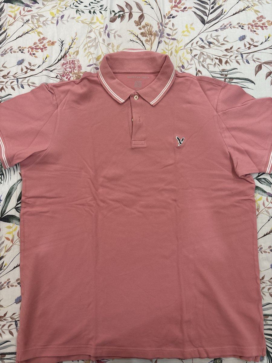 American Eagle Pink Polo Shirt