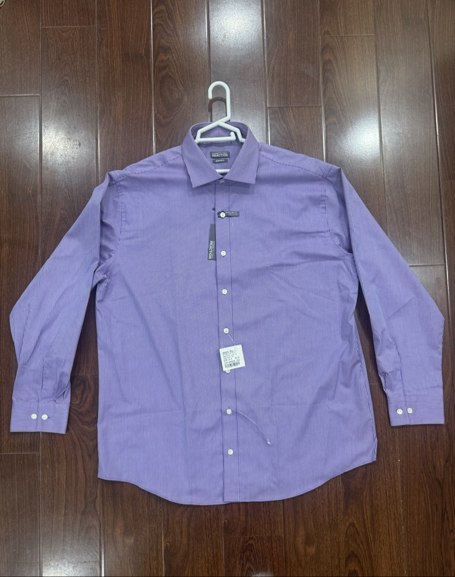 Kenneth Cole Purple Striped Shirt
